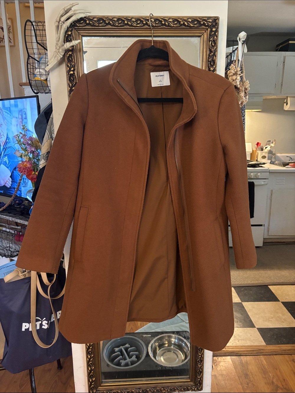 Old navy Women's Brown Wool Blend Coat